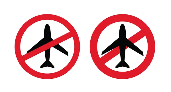 Volar Sobre Fondo Blanco Prohibir Vector Signo — Vector de stock