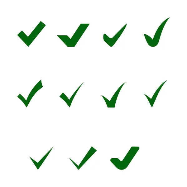 Yeşil işaret ve kırmızı haç simgesi. Pozitif ve negatif seçim sembolü. Uygulama düğmesi vektörünü imzala. hisse illüstrasyonu