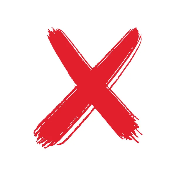Coche Verte Icône Croix Rouge Symbole Choix Positif Négatif Signer — Image vectorielle