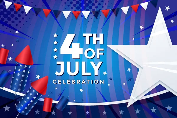 Amerika 'nın bağımsızlık günü 4 Temmuz Stok illüstrasyonu