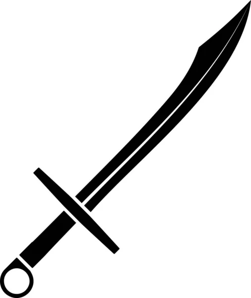 Krigsknivar Vektor Ikon Kniv Ikoner Svart Vitt — Stock vektor