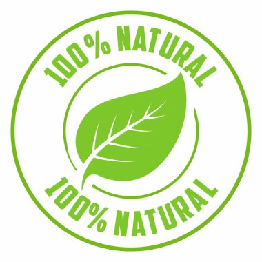 Doğal yaprak ikonu. % 100 doğal vektör görüntüsü