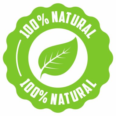 Doğal yaprak ikonu. % 100 doğal vektör görüntüsü