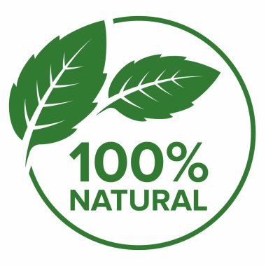 Doğal yaprak ikonu. % 100 doğal vektör görüntüsü