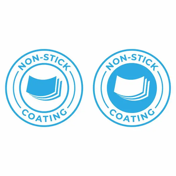 Yapışmayan kaplama tasarımı logo şablonu çizimi