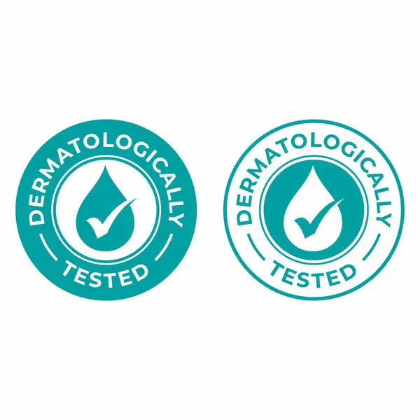 Dermatolojik vektör şablonu. Ürün etiketi için uygun.