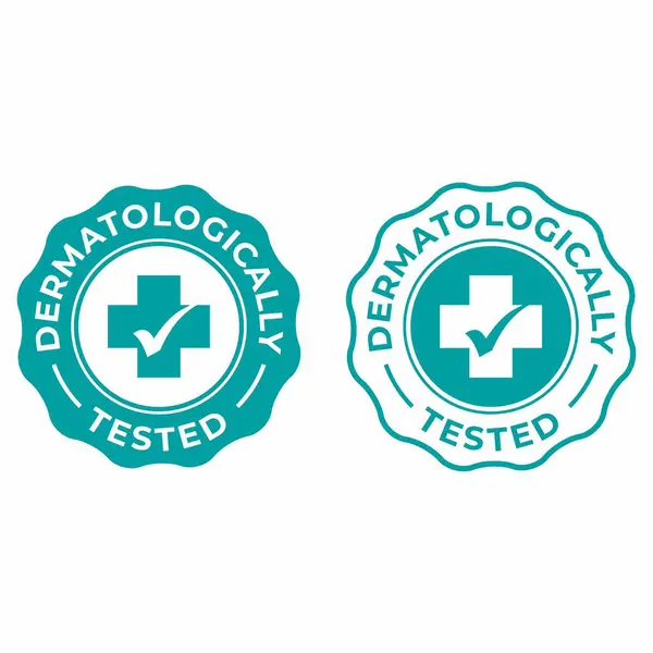 Dermatolojik vektör şablonu. Ürün etiketi için uygun.