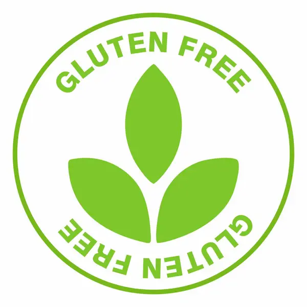 uygulamalar ve web siteleri için glutensiz gıda alerjisi ürün diyet etiket düz vektör simgesi