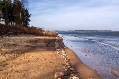 Siemianwka Barajı 'nda ilkbahar başlarında, Podlasie, Polonya