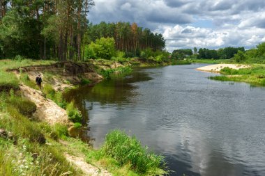 Narew Vadisi, Podlasie, Polonya 'da bir yaz gününün güzelliği