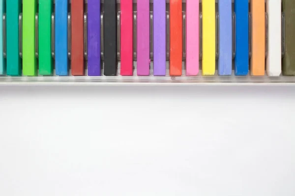 Mit Diesem Archivbild Das Eine Auswahl Pastellfarben Auf Weißem Hintergrund — Stockfoto