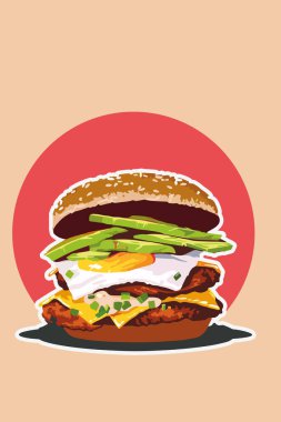 Ekmekli tavuk burgerinin, yanında kremalı avokado, bol mayonez, mükemmel pişirilmiş yumurta ve bir dilim yarı pişmiş peynirin çıtır çıtır iyiliğinden ye. Bu ağız sulandırıcı karışım her ısırıkta bir tat patlaması vaat ediyor, maki.