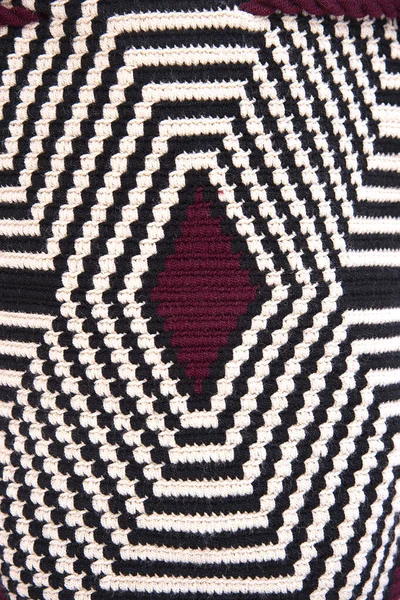 Mochila Nebo Ručně Vyrobená Taška Vyrobená Kolumbii Kmenem Wayuu — Stock fotografie