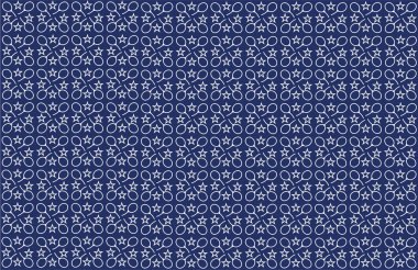 Amerikan bayrağı esinlenilmiş arka plan, mavi arka plan beyaz yıldızlar ve balonlarla