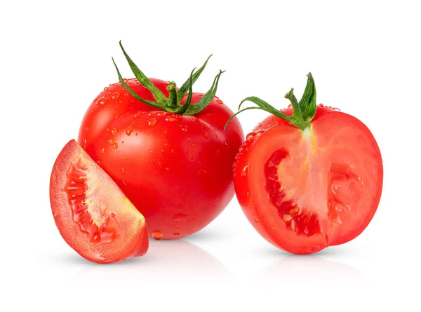 白色背景下分离的番茄成分 — 图库照片