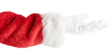 Noel Baba beyaz arka planda kırpma yolu ile izole edilmiş..