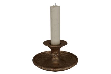 Beyaz arkaplanda mum