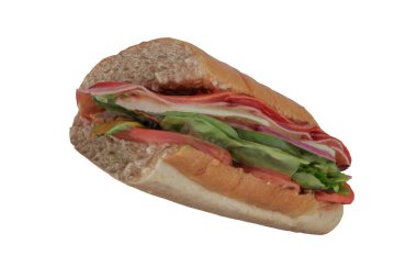 Sebze dilimli 3 boyutlu sandviç.