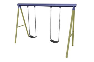 3D gerçekçi çocuklar sallanıyor.