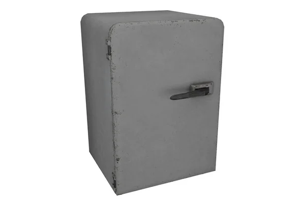 Metalowe Drzwi Izolowane Białym Tle — Zdjęcie stockowe