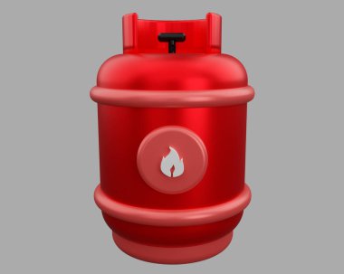 3D canlandırma gaz silindiri, ev nesneleri simgesi