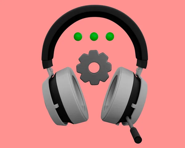 Technical Support Icon Rendering — Stock Photo, Image