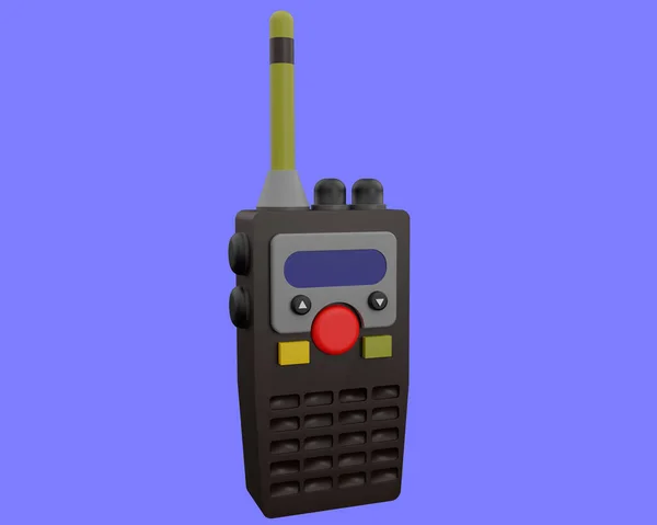 Walkie Talkie 렌더링 의사소통을 군사용 아이콘 — 스톡 사진