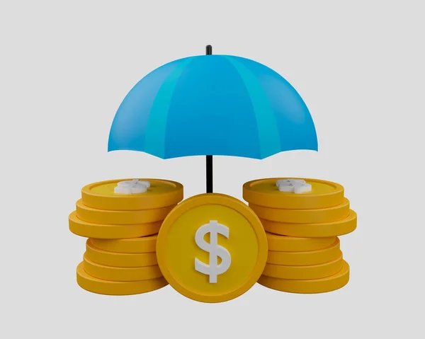 Rendering Safe Money Icon Savings Account Banks Concept — Stock Photo, Image