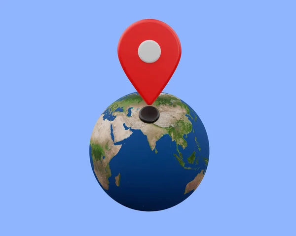 World location icon 3d rendering.