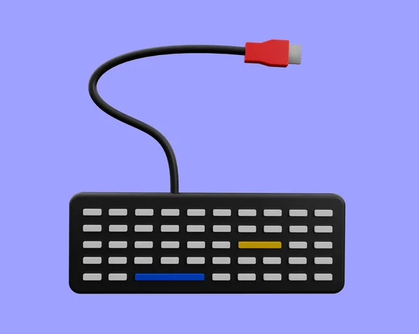 コンピューターキーボードのアイコン3Dレンダリング — ストック写真