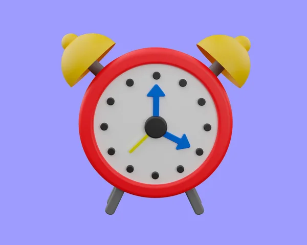 Ícone Relógio Mesa Renderização — Fotografia de Stock