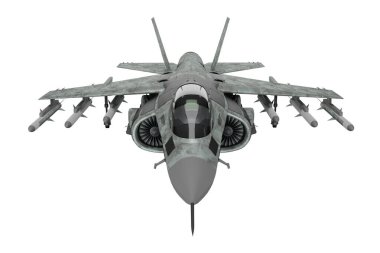 3D askeri jet, savaş uçağı konsepti