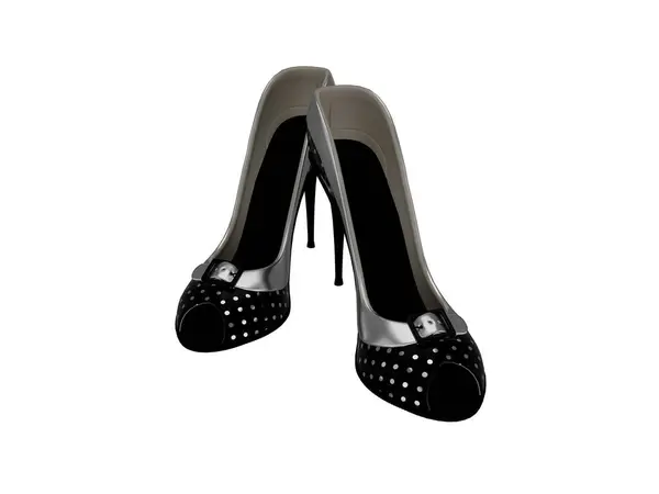 3D kadın topuklu ayakkabısı..