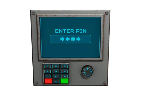 3D görüntüleme dijital giriş paneli, yenilikçi teknoloji kavramı