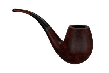 3D sigara piposunu beyaz arkaplanda izole etmek