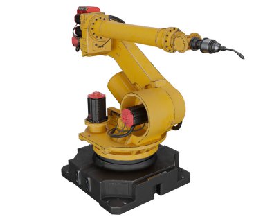 3D endüstriyel robot kolu, modern teknoloji konsepti