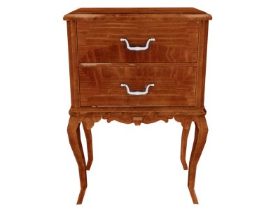 3D eski raf mobilyalarını çekmecelerle hazırlama