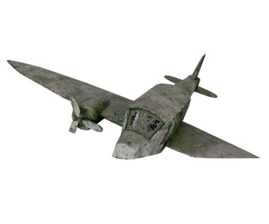 Kirli ve yosunlu uçak düştü.