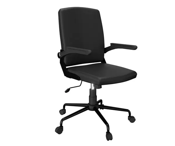 3D görüntüleme boş siyah yönetici ofis koltuğu