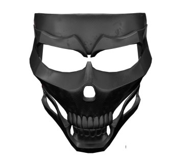 Beyaz arkaplanda izole edilmiş siyah bir robotun 3d görüntülemesi