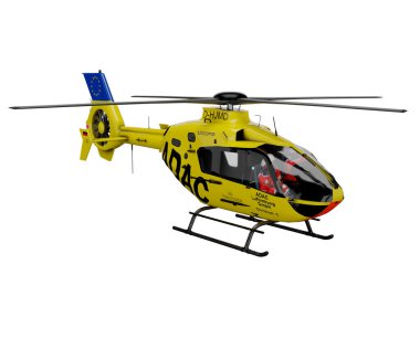 3D kurtarma helikopteri EC-135.