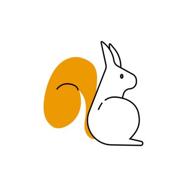 Sincap ikonu. Şirin hayvan vektör çizimi. Çizgi film biçimi.