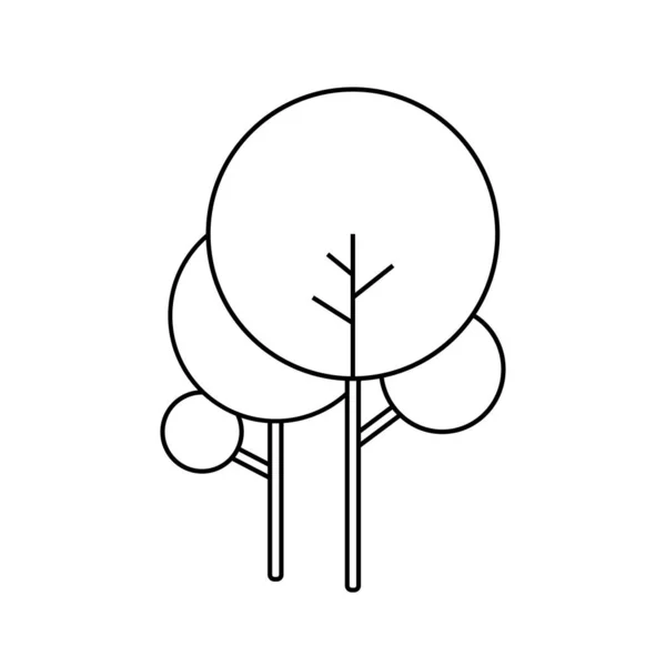 Träd Växt Isolerad Ikon Vektor Illustration Design Gul Och Orange — Stock vektor