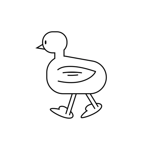Duck Vector Line Icon Duck Vector Line Icon Duck Illustration — Stock Vector