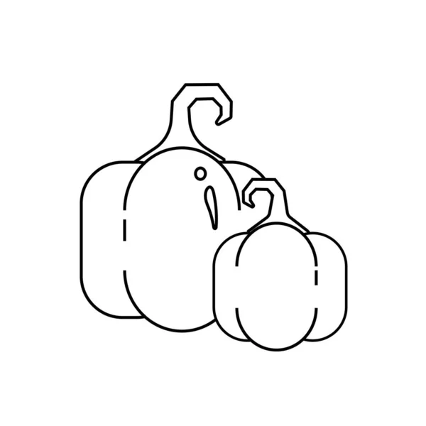 Pumpkin Squash Icon White Background Vector Illustration — Stock Vector