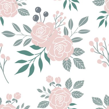 Çiçeksiz desenler. Güzel soyut ve çiçekli tasarım. Moda kumaşları, çocuk kıyafetleri, ev dekorasyonu, yorgan, tişört, kart ve şablon, hatıra defteri ve diğer dijital ihtiyaçlar için