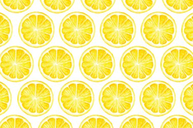 Yazdırma kullanımı ve birçok dijital ihtiyaç için beyaz arkaplanda pürüzsüz limon deseni