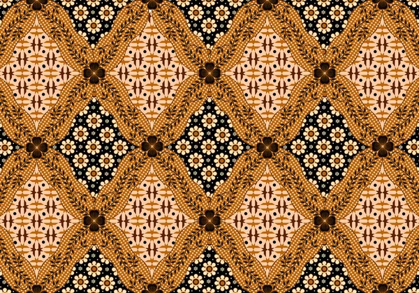Batik Indonezyjski Jest Techniką Barwienia Odporne Wosk Stosowane Całej Tkaniny — Wektor stockowy