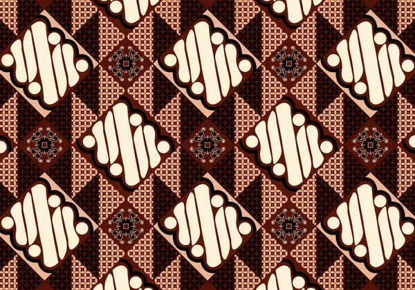 Batik Indonésien Est Une Technique Teinture Résistante Cire Appliquée Sur — Image vectorielle