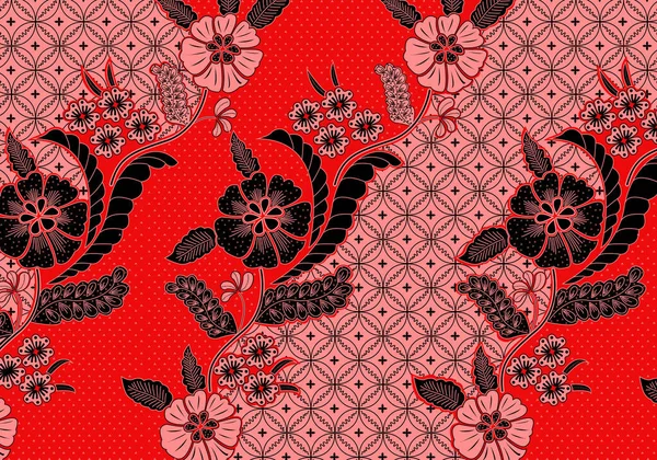 Batik Indonesisch Ist Eine Technik Der Wachsresistenten Färbung Die Auf — Stockvektor
